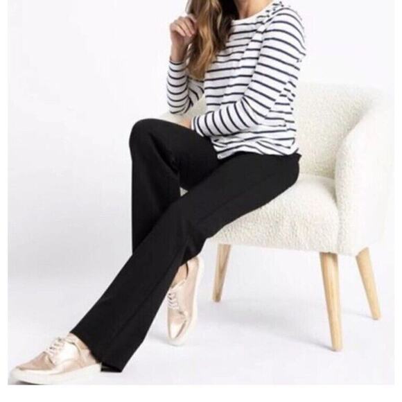 BETABRAND M Black Classic Bootcut Pull-On Yoga Dress Pants - Picture 1 of 5